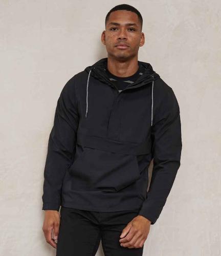 Front Row Pullover 1/2 Zip Jacket - BLK - XS